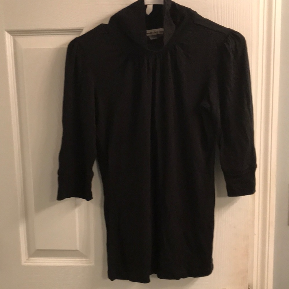 Black dressy turtleneck top